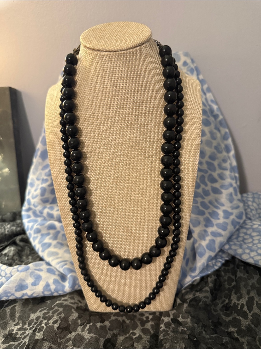Claire's Black Double-Strand Beaded Necklace